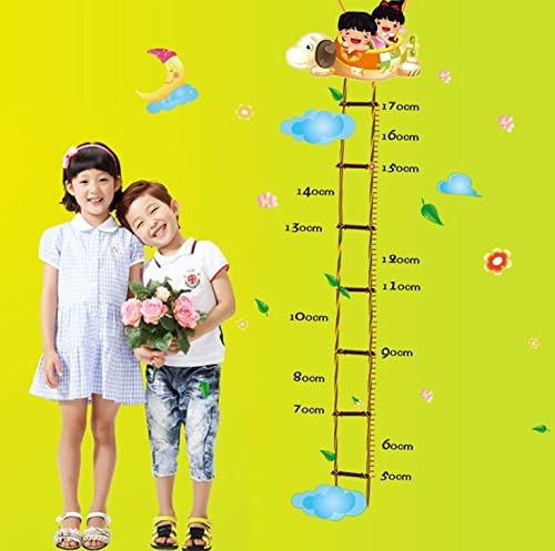 ufengke® Heißluftballon Leiter Messlatten Wandsticker (50-170cm),Kinderzimmer Babyzimmer Entfernbare Wandtattoos Wandbilder size 60x90 ay884