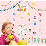 Balloon Cake Birthday Party Vinyl Wall Decal PVC Home Sticker House Paper Decoration Wallpaper Living Room Bedroom Kitchen Art Picture DIY Murals Girls Boys Kids Nursery Baby Playroom Decor size 60x90 abq9704