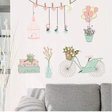 Now Cartoon Flower Balloon Car Pattern Wall Sticker Bedroom Wardrobe Art Background Decal Wall Decor Muraux size 50x70 sk7159