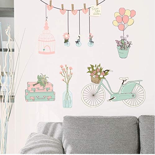 Now Cartoon Flower Balloon Car Pattern Wall Sticker Bedroom Wardrobe Art Background Decal Wall Decor Muraux size 50x70 sk7159
