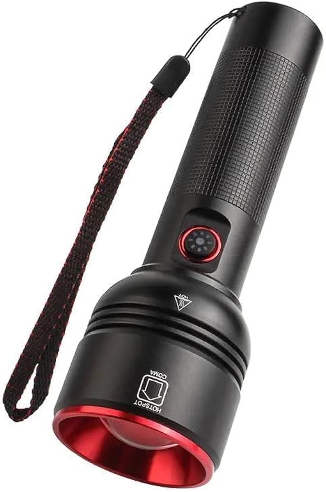 CB2208 Aluminium Alloy Flashlight 1000w Wick with 26650 Battery– Strong, Durable Light with Low Battery Alert &amp; Power Indicator