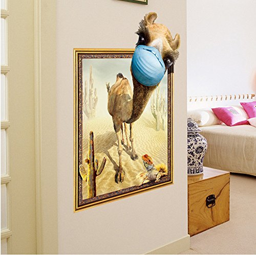 ChezMax 3D Animal Camel Wall Sticker   Xh7254