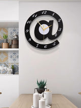 The Sign (@)3D Wooden wall clock for Living Room, Bed Room Home Decor Art &amp; Hanging Decorative Showpiece Items