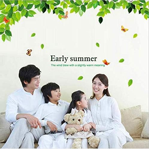 Large removable wall stickers Spring life green leaves art decal PVC environmental Home decoration Living room Sitting room Sofa TV background size 60x90 am081