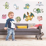 Pokemon Follow Post. Children Room Cabinet Decoration Cartoon of The Head of A Bed Wall Stickers size 50x70 ay7285