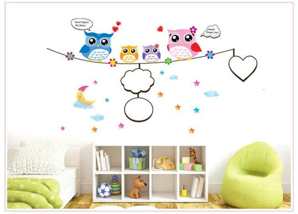 Wallsticker Wall Stiker Dinding Note & Frame Owl