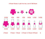 Flowers DIY Wall Decals for Kids Rooms Baby Bedroom Wall Stickers Living Room Art Decals Home Decoration Furniture Stick