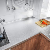 Kitchen Oil-proof Waterproof Stickers Aluminum Foil Kitchen Stove Cabinet Self Adhesive Wall Sticker DIY Wallpaper 24 inch by 78 inch  60cm by 200cm