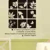 METH WALLSTICKER WALL STICKER 50X70 JM8365 FLOWER IN SQUARE