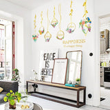 SK9351 Flower Hanging Basket Living Room Bedroom Background Decorative Wall Sticker