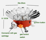 Portable Camping Mini Gas Stove Durable Construction Smooth Finish Easy Use Comfortable Handling For Outdoor Cooking Travel And Daily Utility