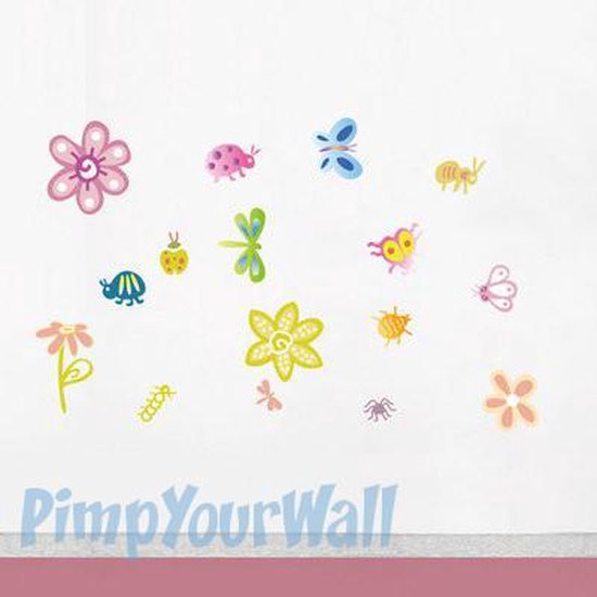 Wall sticker Cute animals and flowers size 50x70 ncs0031
