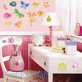 Wall sticker Cute animals and flowers size 50x70 ncs0031