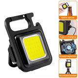 COB Rechargeable Keychain Light – Mini Portable LED Flashlight With USB Charging, Bottle Opener, And Magnet For Outdoor And Emergency Use