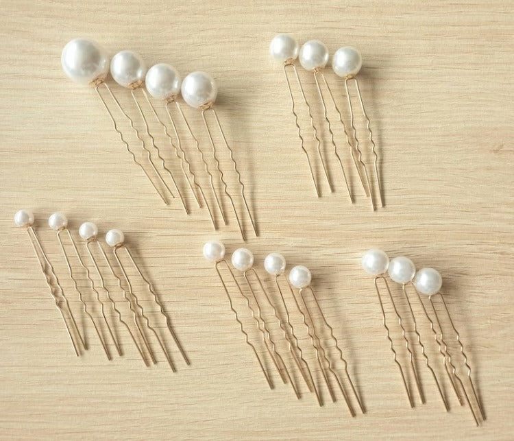 Pearl Wedding Hair Pins 16 wedding pins pearls hair pins white pearl wedding accessories bridal hair accessories