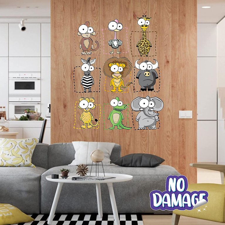 Animal Wall Stickers Safari Wall Decals for Boys and Girls Home and Room Decor Wall Prints for Kids Bedroom Bedroom Sa size 25x60  xh6222