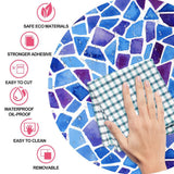 venicenight 6Pcs Mosaic Self Adhesive Bathroom Kitchen Decor Wall Tile Waterproof Sticker DIY Kitchen Bathroom Bathroom Simulation Wall Tile Waterproof Wallpaper, Peel and Stick Tile Backsplash Wall Tiles 8"x8" (6 Sheets) JM718