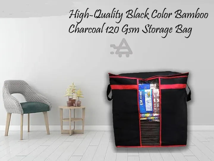 LARGE Storage Bag organizers | Clothes Blanket Large Folding Boxes Storage Box | Foldable Containers Clothing Bedding Double Zipper - Pack of 4