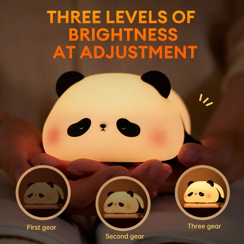 Cute Panda Night Light | Silicone Soft Lamp | Portable & Child?Safe Bedside Light Short Description