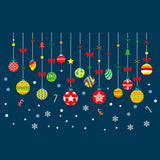 Wall Stickers-Christmas Colorful Pendant XH6258