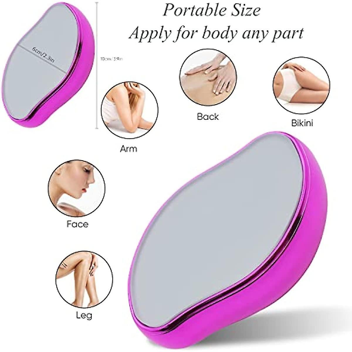 Magic Crystal Hair Remover Bleame Crystal Hair Eraser – Painless Exfoliation Hair Removal Tool For Arms Legs Back   (random color)