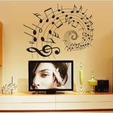 Wall Sticker Transparan / Stiker Dinding Music Note II AY9164