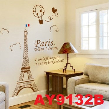WallSticker 60x90 Brown Paris When I Dream AY9132B