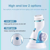 Cnaier 4 in 1 Electric Cleanser | Facial Cleansing Brush &amp; Massager - Face Brush Set | Electric Rotating Face Scrubber for Deep Cleaning, Exfoliating, Blackhead Removing AE-8286