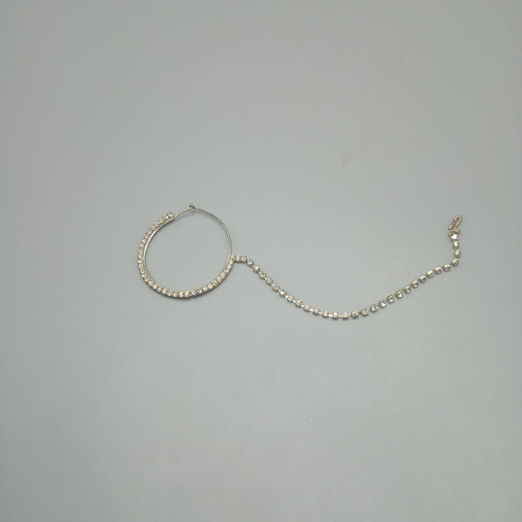 Silver nath hot sale with chain