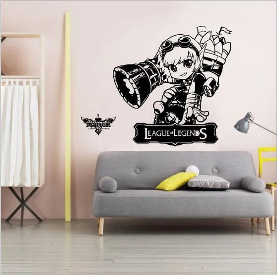 NC9135 League dormitory wall stickers LOL flag cafes game room wall decoration wall decor vinyl removable wallpaper