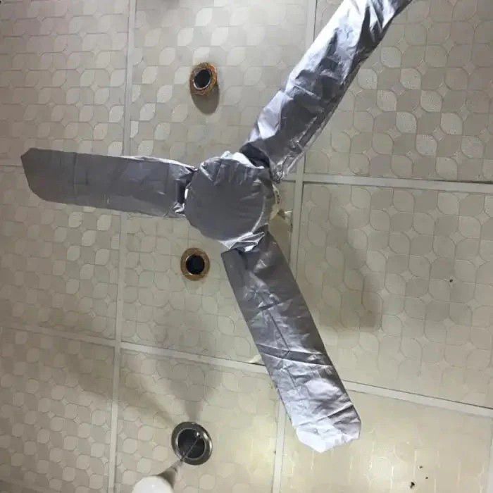 Universal Ceiling Fan Blade & Motor Cover Set – Dustproof, Washable Fabric Protection for Home & Office Fans