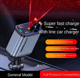 C6 4 In 1 Multi Functional Car Charger Fast Charging With Star Light Providing Durable Quality