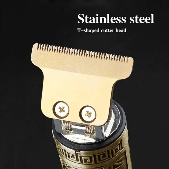 Metal Body Vintage T9 Trimmer & Hair Clipper for Men | USB Rechargeable Professional Hair Cutting Machine | Precision Beard & Hair Grooming Tool