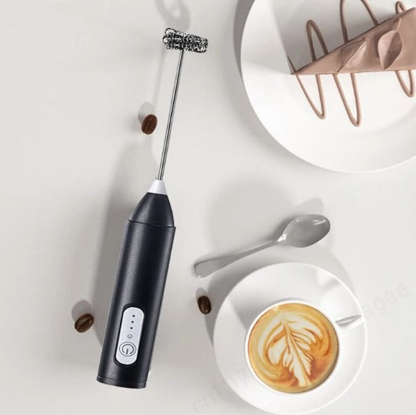 Electric Coffee & Egg Beater | USB Rechargeable | 2?in?1 Handheld Mixer | Adjustable Speed Frother & Milk Foamer