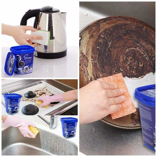 Stubborn Stains Cookware Cleaner | Kitchen Washing Pot Dish Bottom | Cookware Cleaning Paste 500gm