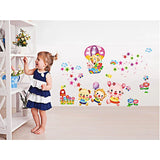 cute pink animal wall decal for kids abc1032