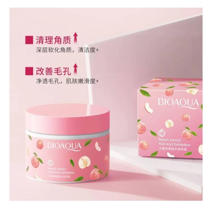 Bioaqua Peach Extract Exfoliating Face Gel Cream – Gentle Peeling Fruit Acid Formula for Smooth, Fresh & Radiant Skin