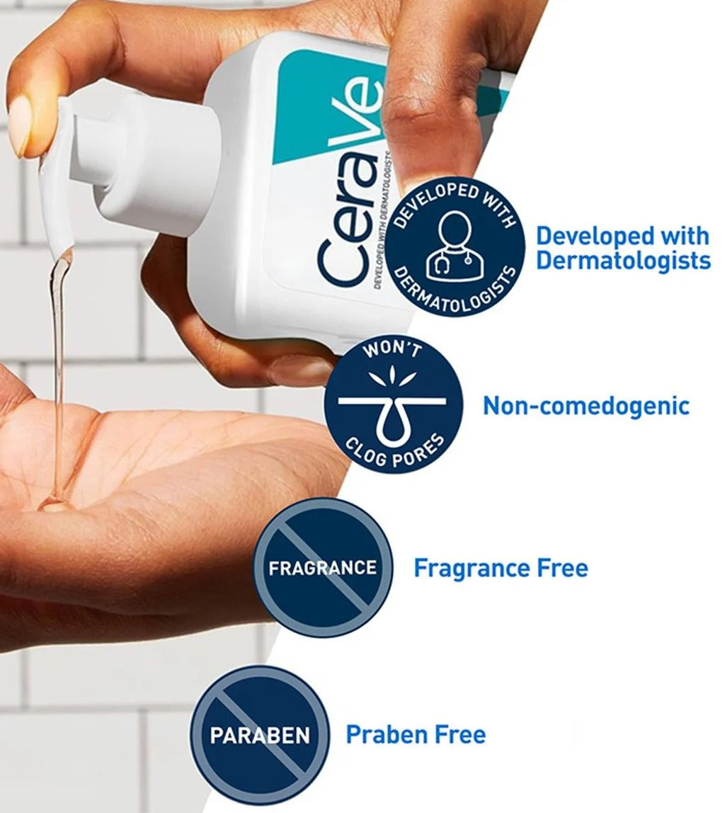 CeraVe Acne Control Cleanser | 2% Salicylic Acid Gel-to-Foam Face Wash for Oily & Acne-Prone Skin – Imported