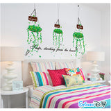 wall sticker, hanging plant pot, Taste brand size 50x70 xh5176c