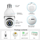Speed-X Bulb Camera 1080p Wifi 360 Degree Panoramic Night Vision Two-Way Audio Motion Detection