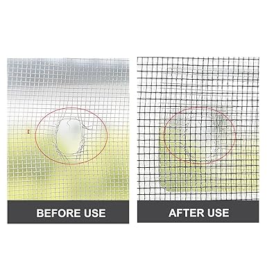 pack Of 4 Multifunctional Sticker Drainer Netfor bathroom, kitchen etc | Window Screen Repair Patches for Door Window Screen Covering up Holes DIY Repairment