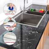 Deal (pack of 2 )Self Adhesive Sheet for Kitchen / Waterproof Anti Oil &amp; Heat Resistant Wallpaper Sheet (Black and white)Size 45×200