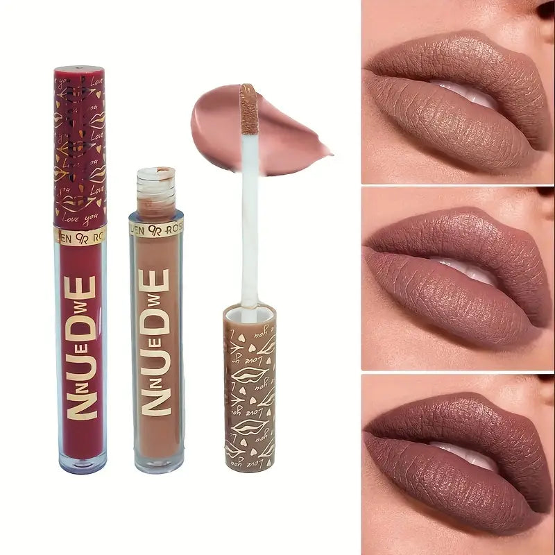 Qoiden Rose New Nude 12Pcs Lipgloss Set