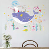 Ikan Paus Beruang SK7022 - Stiker Dinding / Wall Sticker