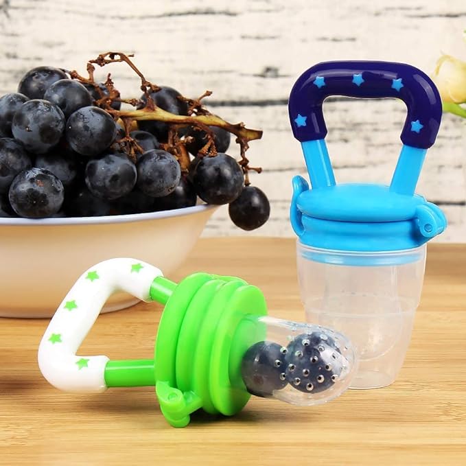 Baby Solid Baby Fruit Pacifier Nepel Fresh Fruit Feeder Infant Teething Toy Nibbler Teether Pacifier Safe Silicone Pacifier (Random Color)
