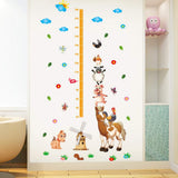 Children's room wall sticker Happy Farm Poultry Animals Height Chart Wallpaper Baby Cartoon Children'S Room Decoration Wall Stickers Nursery Measure Stickers xl8223