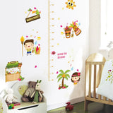 BEST OF BEST Beach Party Height Measurement Wall Sticker Home Decal Removable PVC Murals Wallpaper Girls Boys Kids Baby Nursery Bedroom Living Room Bathroom Kitchen Window Playroom Decor size 60x90  hm92004