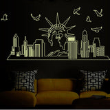 ABQ9622Statue of Liberty Luminous Stickers DIY Home Decal Wall Sticker Wallpaper Environmentally Removable Art Picture Mural Adults Teens Girls Boys Babies Bedroom Living Room Bathroom Decoration