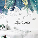 SENGTER Tropical Leaves Wall Decals Removable Jungle Green Palms Tree Plant Wall Stickers for Living Room Kids Room Bedroom Playroom Decor size 50x120 ht94012