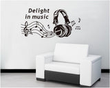Jm8265 Generic Home Earphone Note Print Water Resistant Wall Sticker DIY Wallpaper